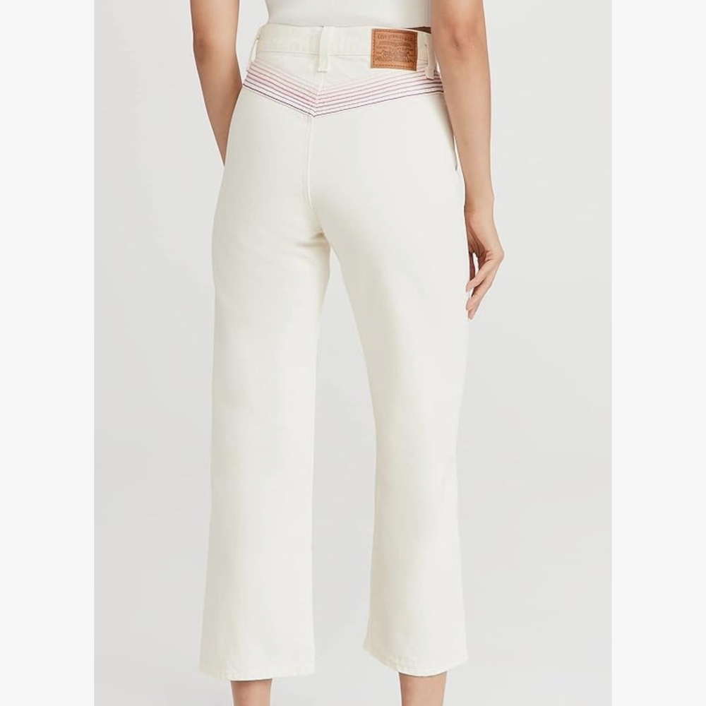 Levi’s Ribcage Straight Ankle Jeans - Chasing Rainbows / Ecru